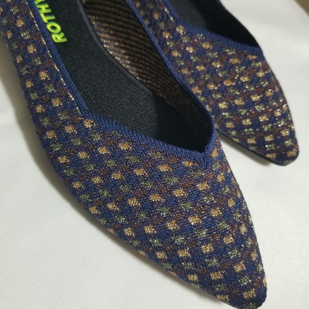 Rothy's Evening Metallic flats the point size 9